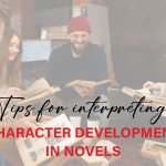 Student analyzing a novel with notes to interpret the author’s intent through tone, context, and symbolism