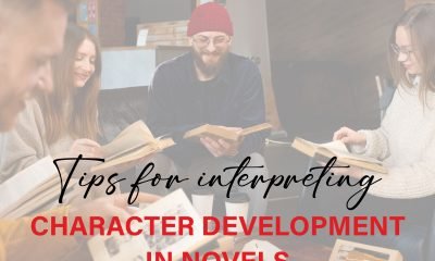 Student analyzing a novel with notes to interpret the author’s intent through tone, context, and symbolism