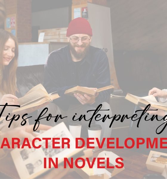 Student analyzing a novel with notes to interpret the author’s intent through tone, context, and symbolism