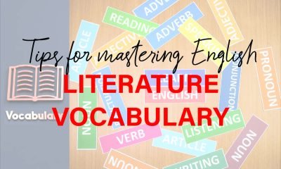Open book with highlighted literary terms to illustrate tips for mastering English literature vocabulary